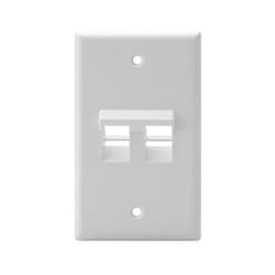 Leviton 41081-2WP wall plate/switch cover White