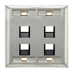 Leviton 43081-2L4 wall plate/switch cover Stainless steel
