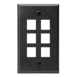 Leviton 41080-6EP wall plate/switch cover Black
