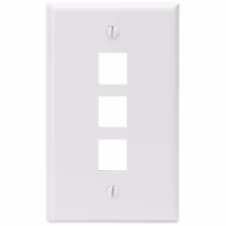 Leviton 41080-C32-3WP, White, Plastic, Conventional, Any brand, cULus (UL 1863 & CAN/CSA-C22.2 No. 182.4) ANSI/TIA-568-C.0, 7 ...