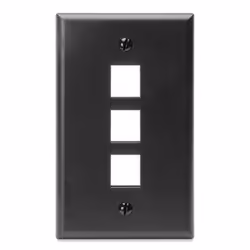 Leviton 41080-3EP, Black, Plastic, Conventional, Leviton, QuickPort, RJ-45