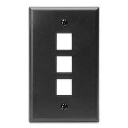 Leviton 41080-3EP wall plate/switch cover Black