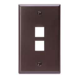 Leviton 41080-2BP, Brown, Plastic, Conventional, Leviton, QuickPort, RJ-45