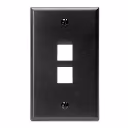 Leviton 41080-2EP, Black, Plastic, Conventional, Leviton, QuickPort, RJ-45
