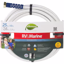 Swan Products - CELMRV12025 ELMRV12025 Element RV & Marine Camping and Boating Water Hose 25' x 1/2  White