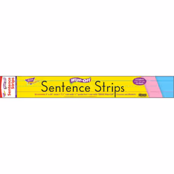 Trend 24 Multicolor Wipe-Off Sentence Strips - Theme/Subject: Learning - Skill Learning: Writing Spelling Word Stories - 1 ...