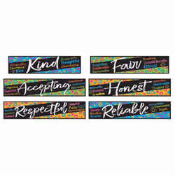 TREND 6-Piece Character Traits Mini Bulletin Board Set 25-1/2"""" Multicolor All Grades