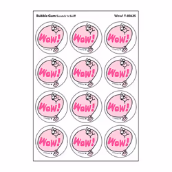 Wow!/Bubble Gum Retro Stinky Stickers by TREND; 24 Seals/Pack - Authentic 1980s Designs!