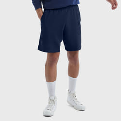 The Helper Bees Men's Athletic Shorts, Favorite Cotton Jersey Shorts, Pull-On Knit Shorts with Pockets, Knit Gym Shorts, 7.5" Inseam - Navy
