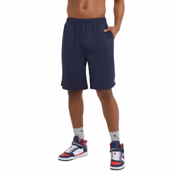 Champion Mens Sport Shorts  Moisture Wicking  Athletic Gym (Reg. Big & Tall) Running-shorts  Navy C Logo  Large US