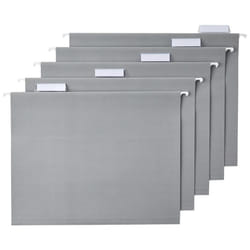 Amazon Basics Hanging File Folders  Letter Size  Gray  25-Pack