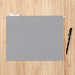 Amazon Basics Hanging File Folders  Letter Size  Gray  25-Pack