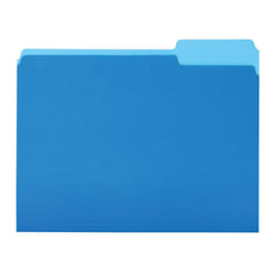 Amazon Basics File Folders  Letter Size  1/3 Cut Tab  Blue  36-Pack