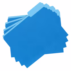 Amazon Basics File Folders  Letter Size  1/3 Cut Tab  Blue  36-Pack
