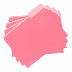 Amazon Basics File Folders  Letter Size  1/3 Cut Tab  Pink  36-Pack