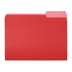 Amazon Basics File Folders Letter Size 1/3 Cut Tab Red 36-Pack