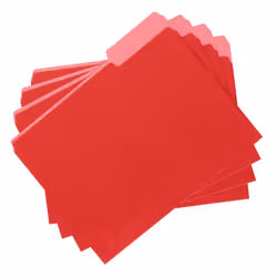 Amazon Basics File Folders  Letter Size  1/3 Cut Tab  Red  36-Pack