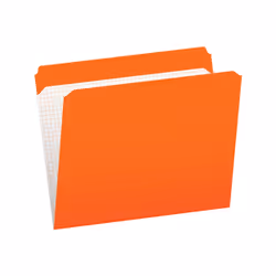 Pendaflex Color File Folders with Interior Grid, Manila folder, Letter, Orange, Landscape, 1 pockets, Paper