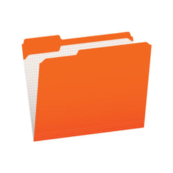 Pendaflex Color File Folders with Interior Grid Orange Letter