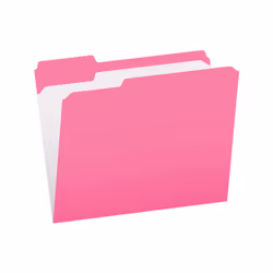 Pendaflex Color File Folders with Interior Grid, Manila folder, Letter, Pink, Landscape, 1 pockets, Paper