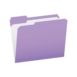 Pendaflex Color File Folders with Interior Grid Lavender Letter