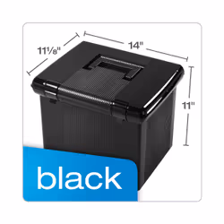 Pendaflex Portable File Box 41742 box file Black Plastic