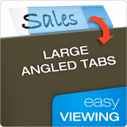 Universal 42226 Hanging File Folder Plastic Index Tabs (Blue)