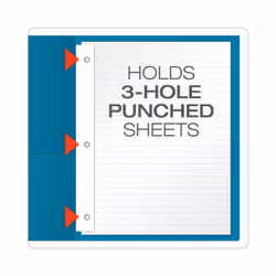 Oxford 57701 folder Fiber, Paper Light Blue Letter