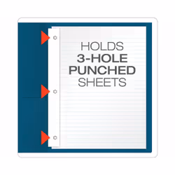 Oxford 57702 folder Fiber, Paper Blue Letter