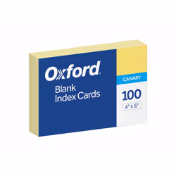 Oxford 7420, Yellow, 100 sheets, 152.4 mm, 101.6 mm, 100 pc(s), United States