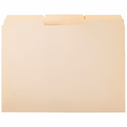 Amazon Basics 1/3-Cut Tab  Assorted Positions File Folders  Letter Size  Manila - Pack of 100