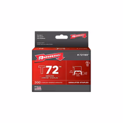 Arrow T72 Clear Insulated Staples Size: 11/32 x 19/32" - 8.7mm x 15mm Pack: 300