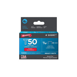 Arrow T50M 508m Monel Staples 12mm (1/2in) Box 1000 ARRT5012MS