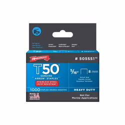 Arrow Fastener Co. .31in. T50 Stainless Steel Staples  505SS1