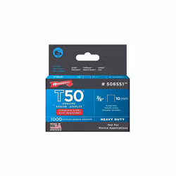 Arrow T50 Stainless Steel Staples Size: 3/8" - 10mm Pack: 1000