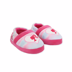 Barbie Rainbow Little Girls Plush Aline Slippers (Pink  2-3 M US Littl