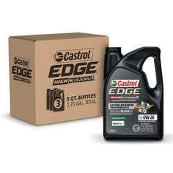 castrol Edge High Mileage 0W-20 Advanced Full Synthetic Motor Oil  5 Quart (Pack of 3)