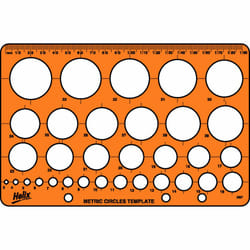 Helix Circle Stencil Template - Translucent Orange