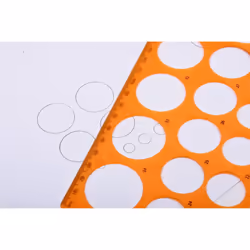 Helix Circle Stencil Template - Translucent Orange