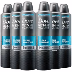 Dove Men + Care Clean Comfort Spray International Version 250 ML (6 Pack)