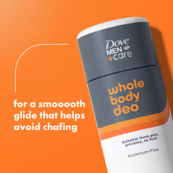Dove Men+Care Whole Body Deo Aluminum-Free Deodorant Stick Shea Butter + Cedar from Pits  Privates  to Feet with Vitamin E 2.6 oz