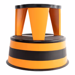 Cramer Kik Step Steel Step Stool - Two Step Stool Holds 350 lbs (Orange)