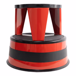 Cramer Kik Step Steel Step Stool  Two Step Stool  Holds 350 lbs (Red)