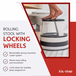 Cramer Kik Step Steel Step Stool  Two Step Stool  Holds 350 lbs (Red)