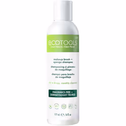 EcoTools Makeup Brush Cleansing Shampoo, Brush cleaning liquid, Dampen bristles with lukewarm water. Squeeze a small amount o ...
