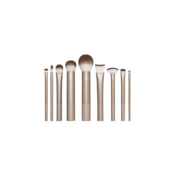 REAL TECHNIQUES Au Naturale Makeup Brush Kit, For Foundation, Powders, and Concealers, Premium Quality Face Brushes, 9 Piece Set, Gold