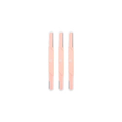 Face and Brow Razors, Exfoliating Dermaplaning, Women's Face Razor, Multipurpose Facial Razors, Precision Trimming for Peach Fuzz, 3 Piece Set, Orange