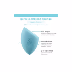 Chroma Miracle Complexion Makeup Blending Sponge, For Liquid and Cream Foundations, Dewy or Matte Finish, 1 Count