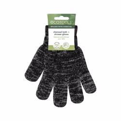 EcoTools Charcoal Bath + Shower Gloves  Exfoliating Gloves Remove Dead Skin & Cleanse Whole Body  Bath Gloves Infused With Charcoal To Scrub & Purify