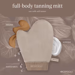 EcoTools Good Tan Full-Body Tanning Mitt  For Self-Tan Application  Use Self Tanning Mitt With Tanning Mousse  Lotions  & Tanning Waters  Eco Friendly